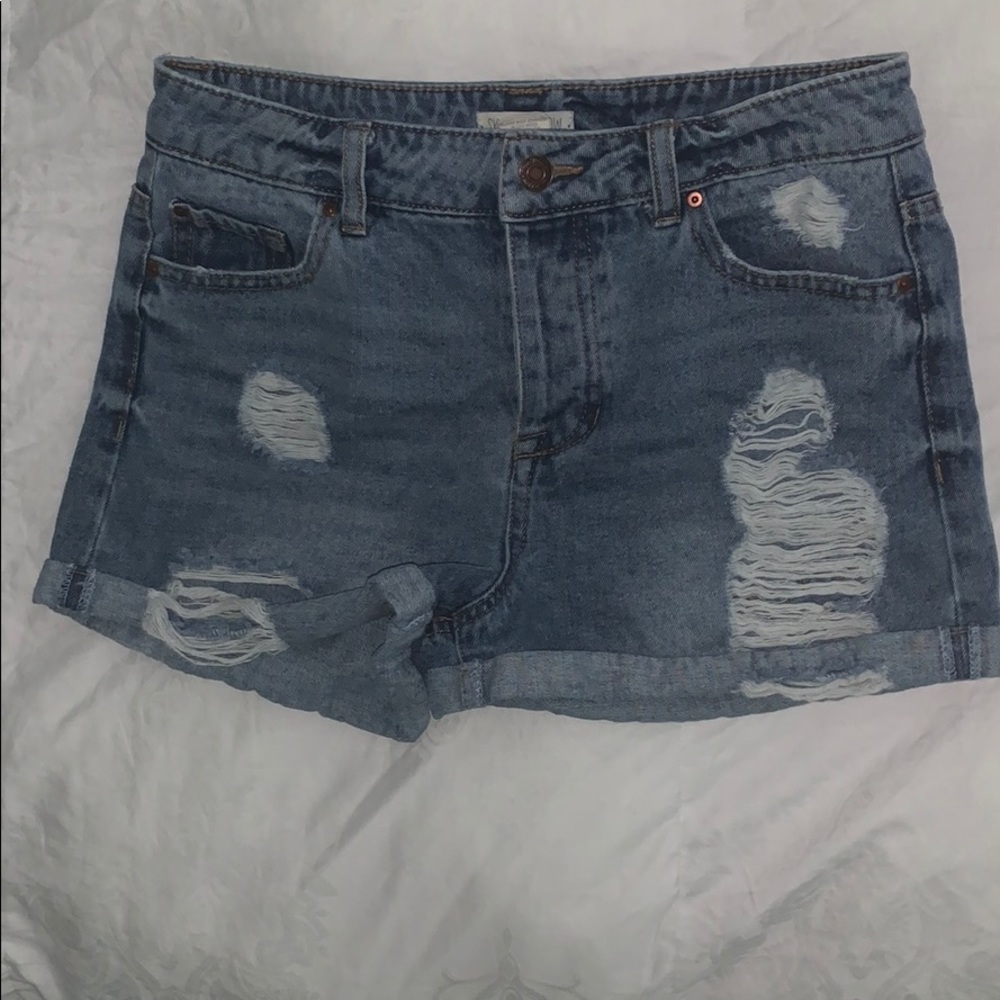 Sky and Sparrow Denim Distressed Shorts Size 7